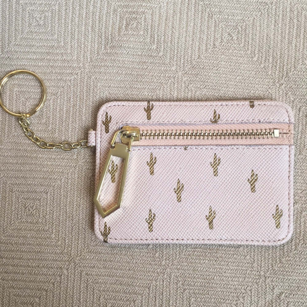 Cactus Print Card Case Wallet